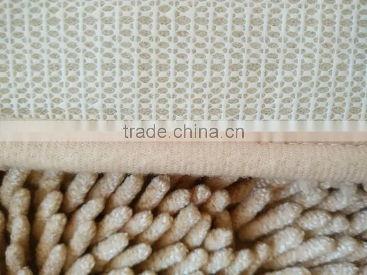 high weight long pile multicolored chenille rug