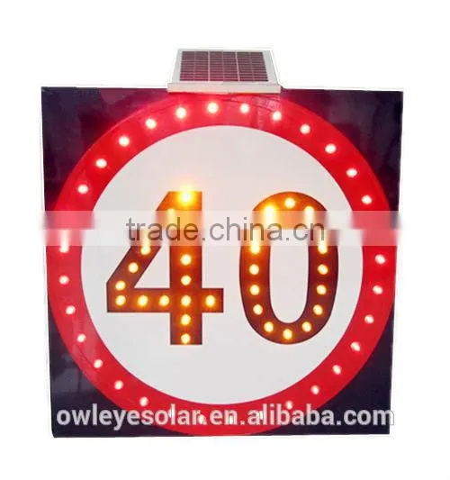 solar traffic speed signs/illuminated traffic arrow signs/solar traffic warning pedestrian sign