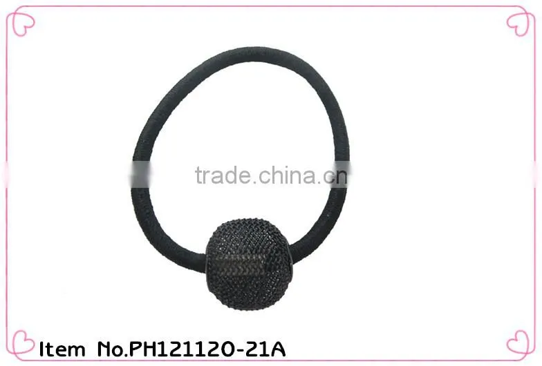 elastic hair ties with balls for women