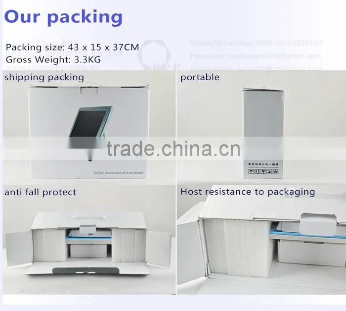 2016 newest salon skin scanner machine / skin scanner analyzer