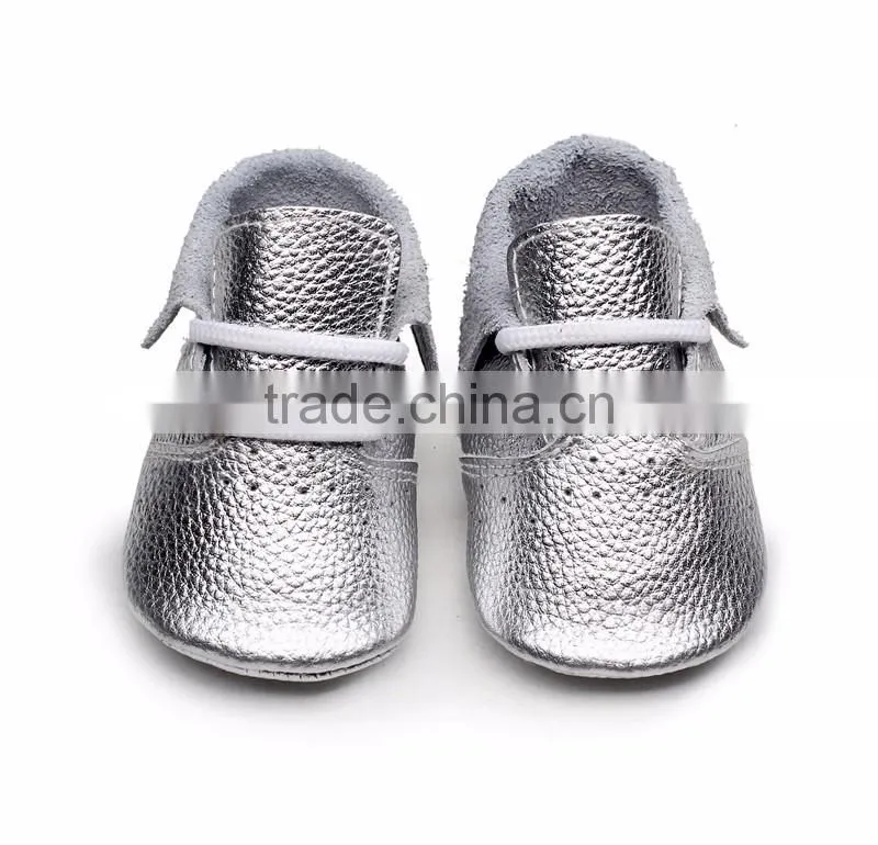 2017 New designs genuine leather usa flag baby moccasins high heel baby girl shoes with air hole