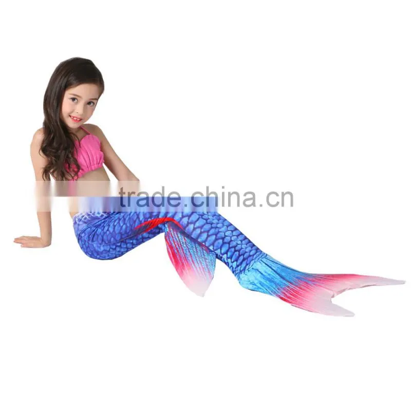 Girls Princess Costume Swimmable Mermaid Tail with Monofin