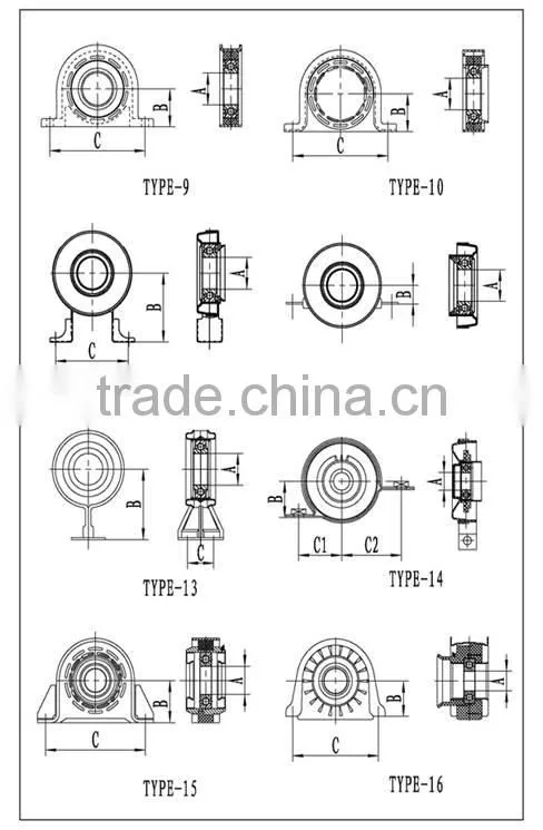 4WD accessories center support bearing for Audi Quatro 4x4