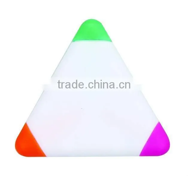 3 in 1 triangle shaped highlighter pen maker/multi colored highlighter pen/office & school supplies