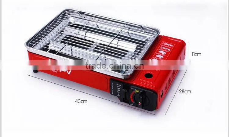 2015 Stainless steel Portable gas bbq grill for camping