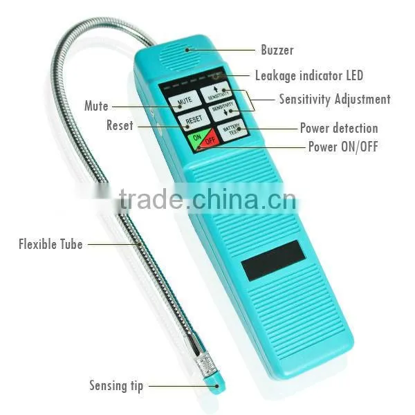 High Quality Halogen Electric Refrigerant Gas Leak Detector with Seven Level Leak Alarm + Negative Corona Sensor Type