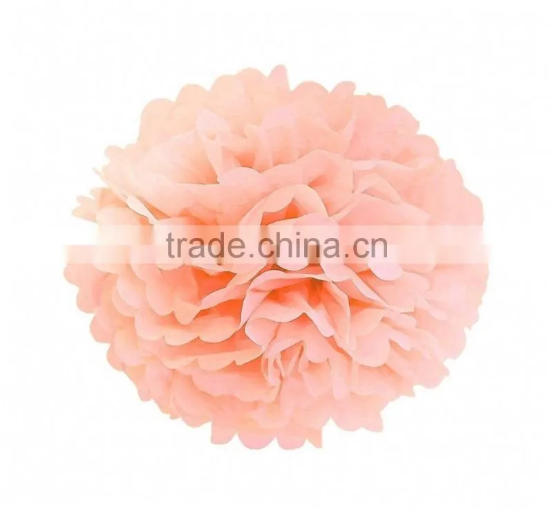 12" Orange Tissue Paper Flowers Pom Poms for Wedding Party Decoration