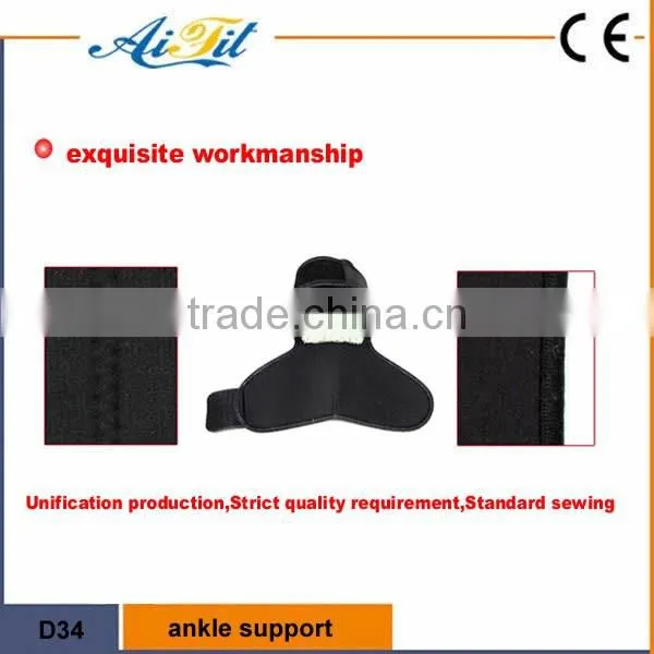 Elastic neoprene magnetic far-infrared self-heating ankle support for pain relief