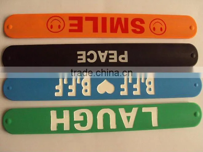 Promotional Fashion Silicone Slap Bracelets