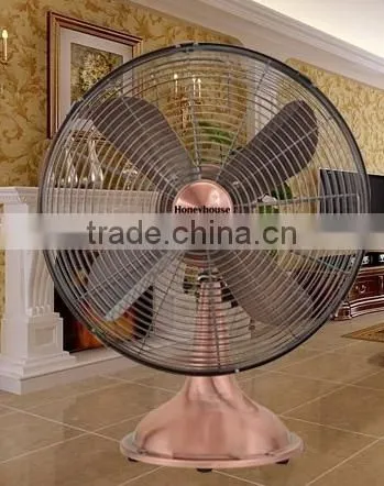 16 inch(40CM) electric retro metal table fan/16inch metal fan brushed nickel finish