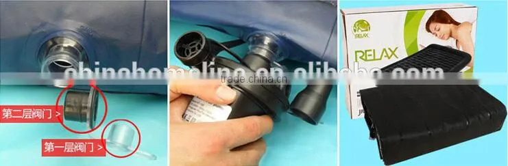 inflatable flocked pvc air mattress bed MAT00010