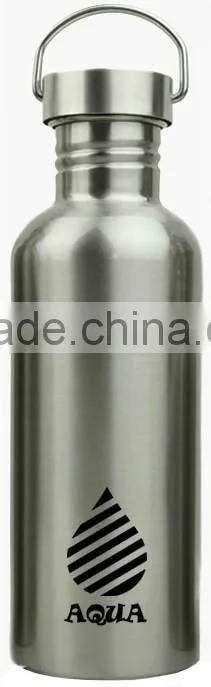Low MOQ 18/8 stainless steel BPA free streamline water bottle with opener