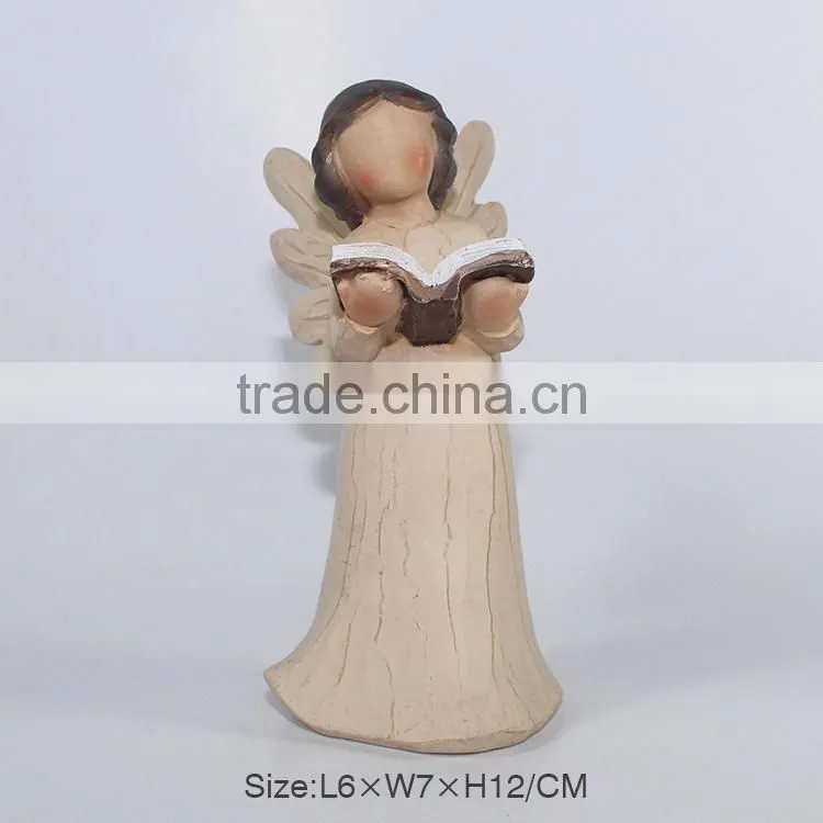 Hot selling wood resin Angel statue crafts