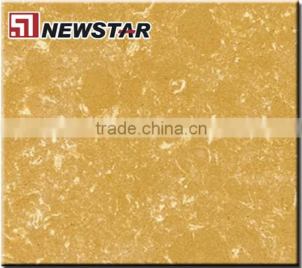 Newstar cheap polished artificial stone panel yellow