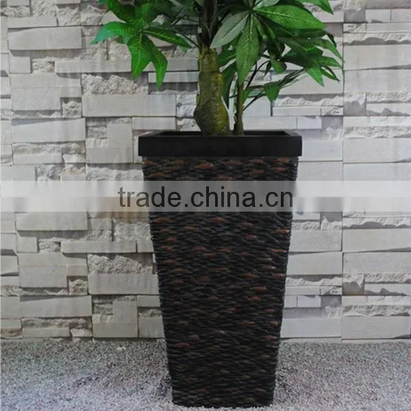 Different Style Home Garden Handmade Black Stone Molds Garden Resin Flower Pot