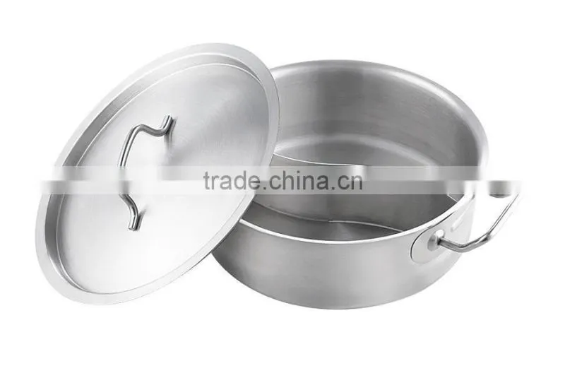 Two Handle Sauce Pan Saucepan Double-Flavoured Cooker Family Restaurant Hotel Usage Shot Body Stainless Steel Soup Pot