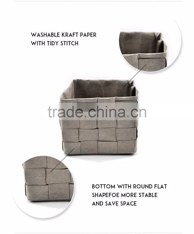 Green Field plain kraft paper storage bags,brown kraft paper weave storage bag