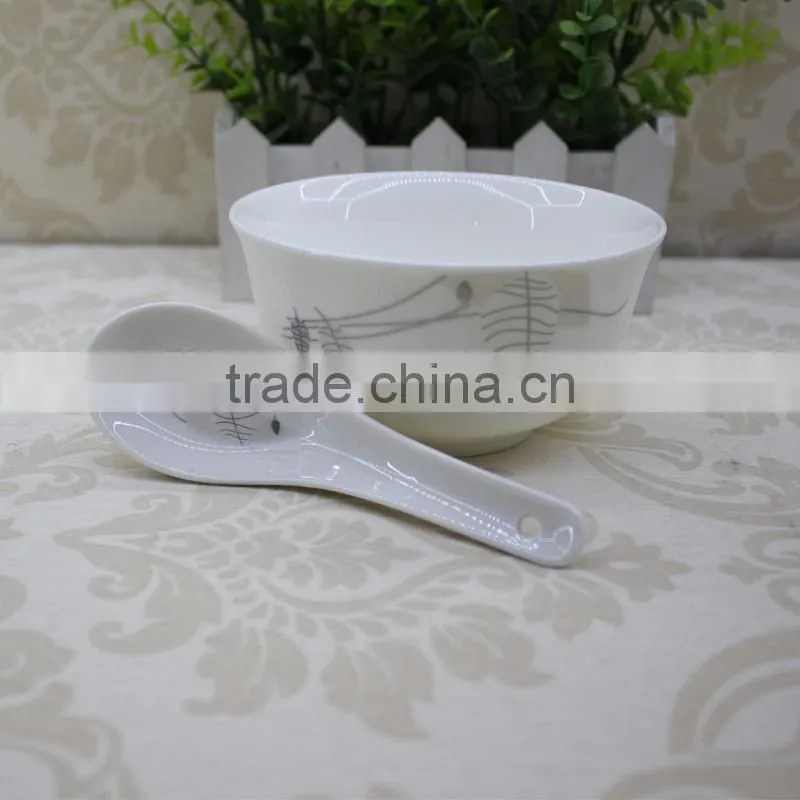 white korean rice bowl,soup bowl with spoon,rice bowls,bowl for home used