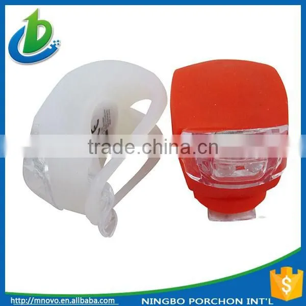 Popular safety silicon bike bicycle light with LED