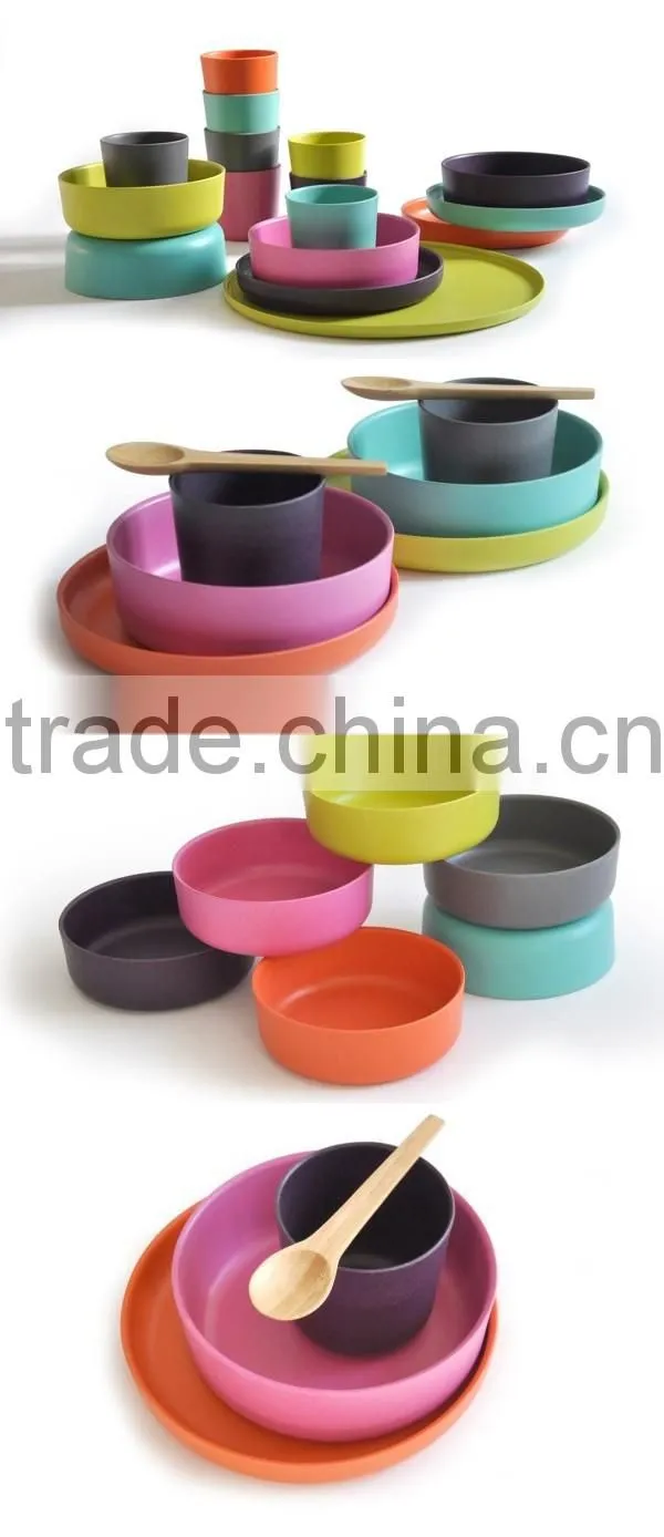 Anhui factory bamboo fiber tableware for kids