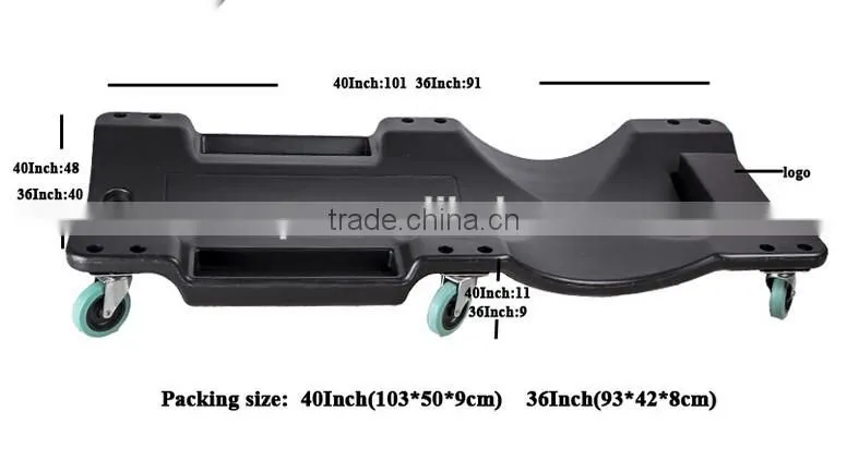 High Quality Plastic 40 Inch 6 Wheels Auto Car Creeper