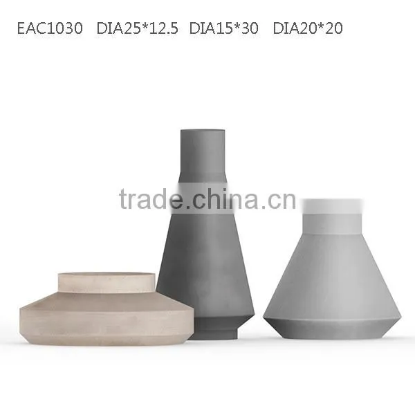 Cement or concrete homewares marble basic canister vase