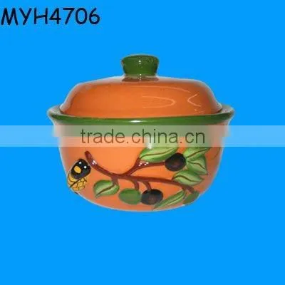 Ceramic coating soup stock pot with cover