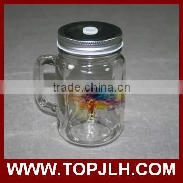 430 ml Creative Juice Drinking mug Glass Mason Jar