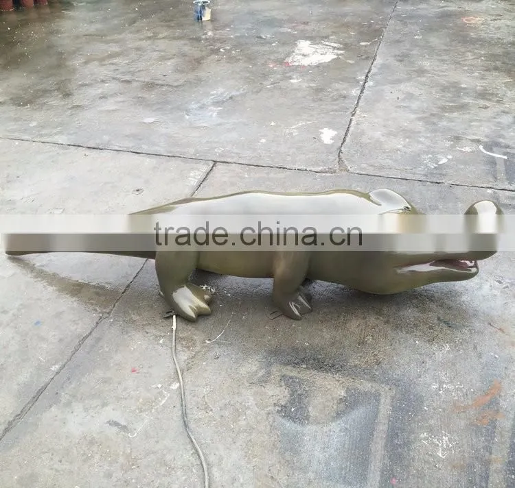 Outdoor fiberglass crocodile statue