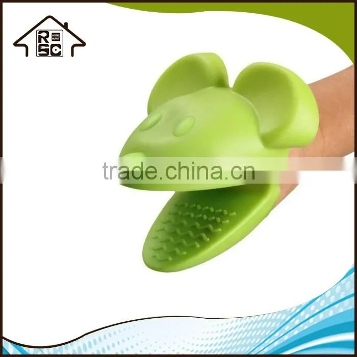 NBRSC Heat Resistant Mouse Silicone Kitchen Oven Baking Glove Pot Mitt Tool Holder