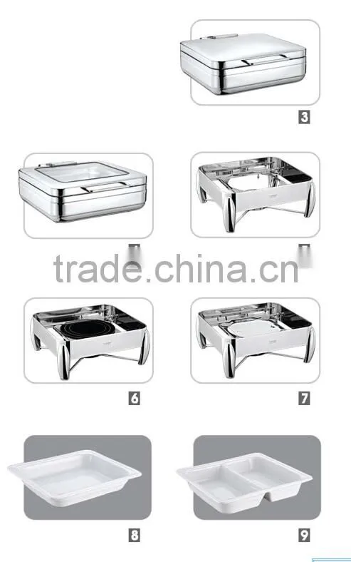 Indian Chafing Dishes/4L GN1/2 Kitchen Equipment Indian Stainless Steel Chafing Dishes