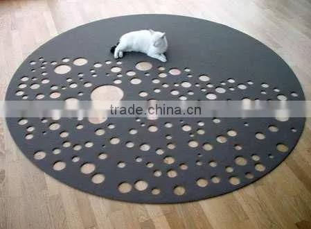 2017 hot new products wholesale alibaba china supplier eco-friendly laser cut felt washable baby floor mat made in china