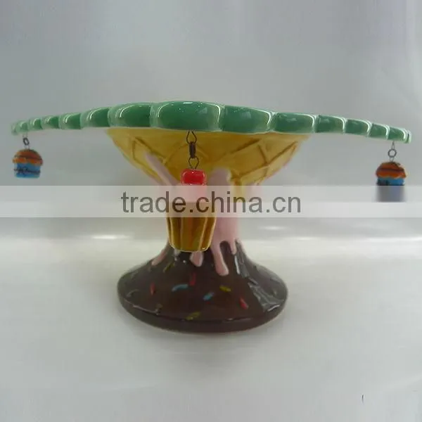 Dolomite craft delicious ceramic cake plate for birthday