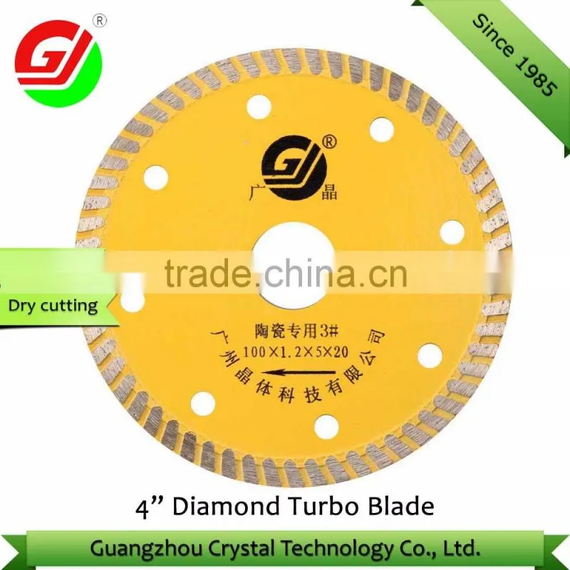 turbo blade diamond blade for ceramic/porcelain/tile/4" 100mm diamond saw blade for ceramic/diamond tool manufacturer
