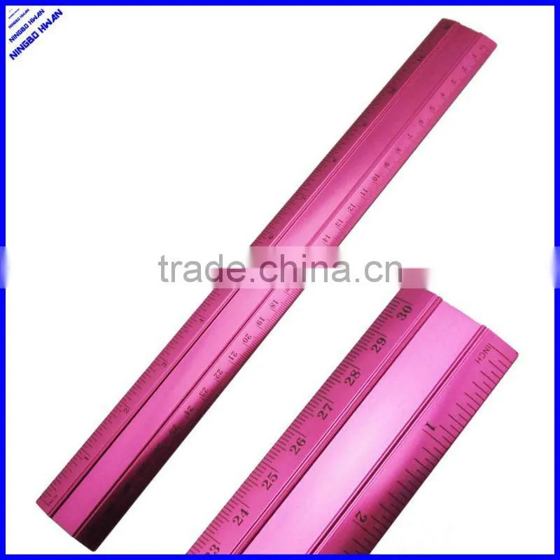 High quality colorful office 30cm aluminium metal ruler