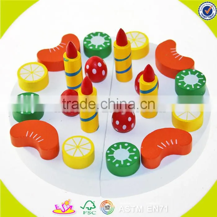 wholesale top quality wooden fruit cutting toy, DIY kids wooden vegetables cutting toy, role play wooden cutting toy W10B099
