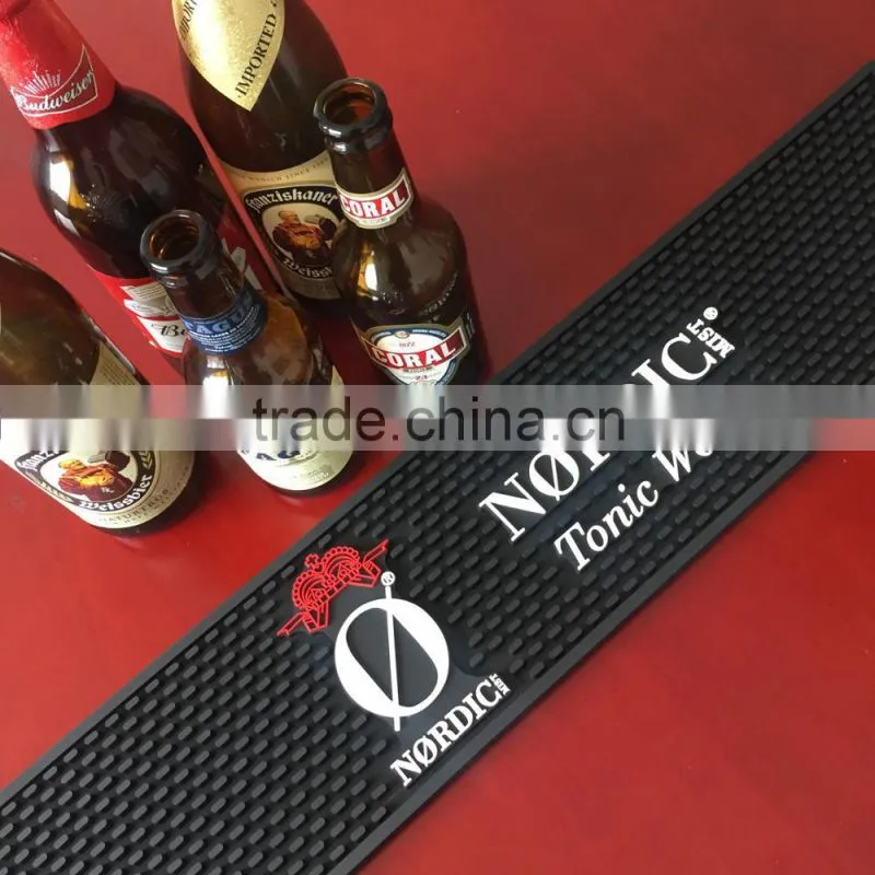 customized 3D logo pvc bar mat rubber bar mat