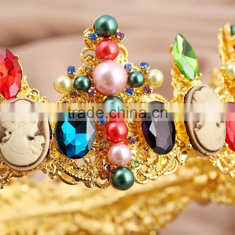 Hot Selling Bridal Jewelry Pageant Rhinestone Big Fashion Crown For Sale