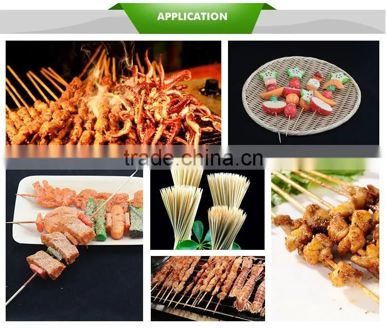 Custom Art Eco-friendly Natural Decoration Small Twist Mini Bamboo Skewer