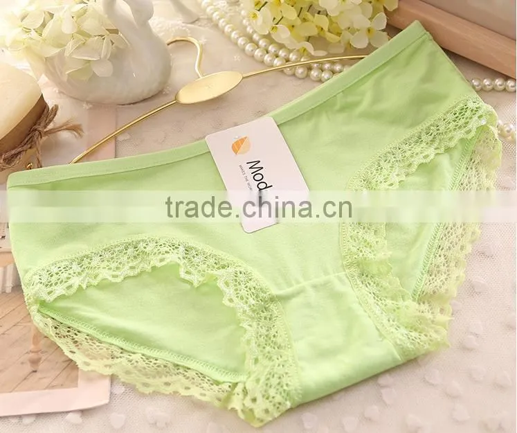 Free sample Lace Sexy Women panty cotton Underwear