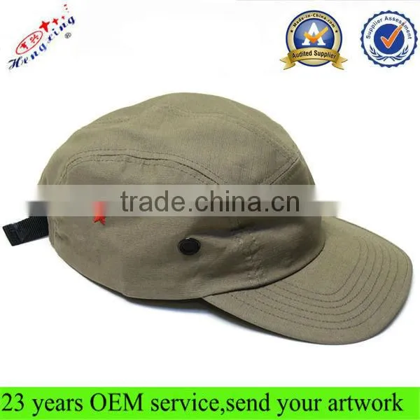 Duck fashion red made in china custom 5 panel hats