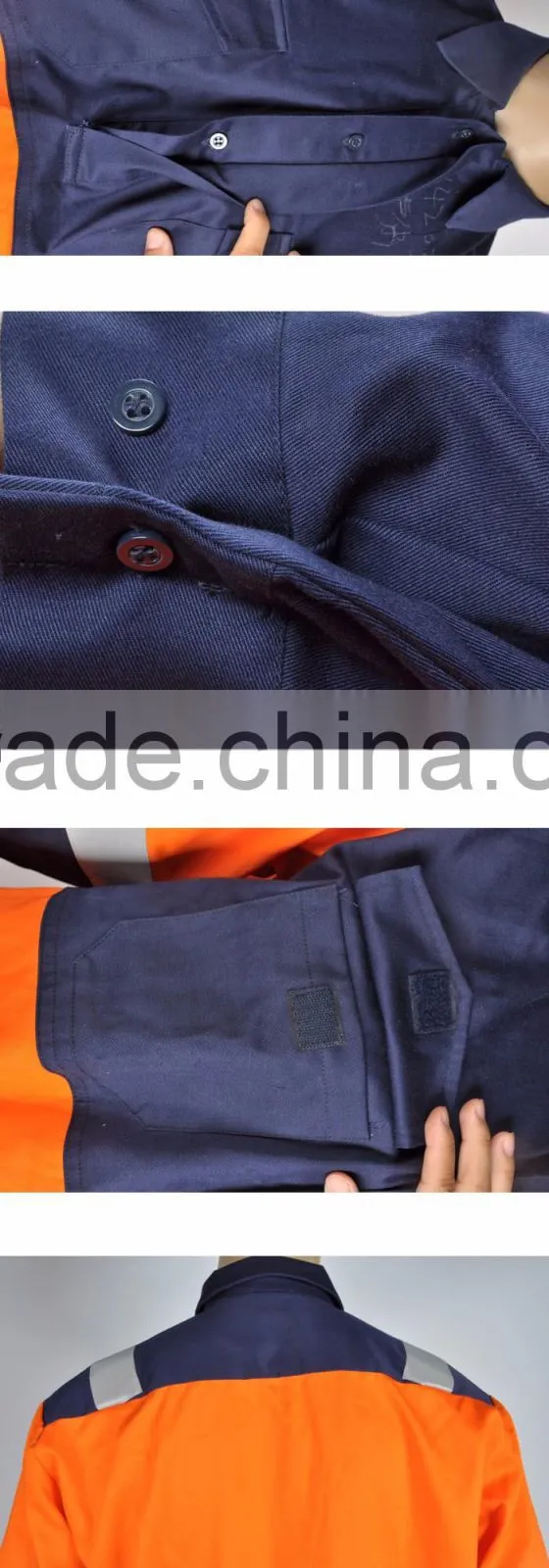 FR cotton industrial boiler suit with reflective tapes