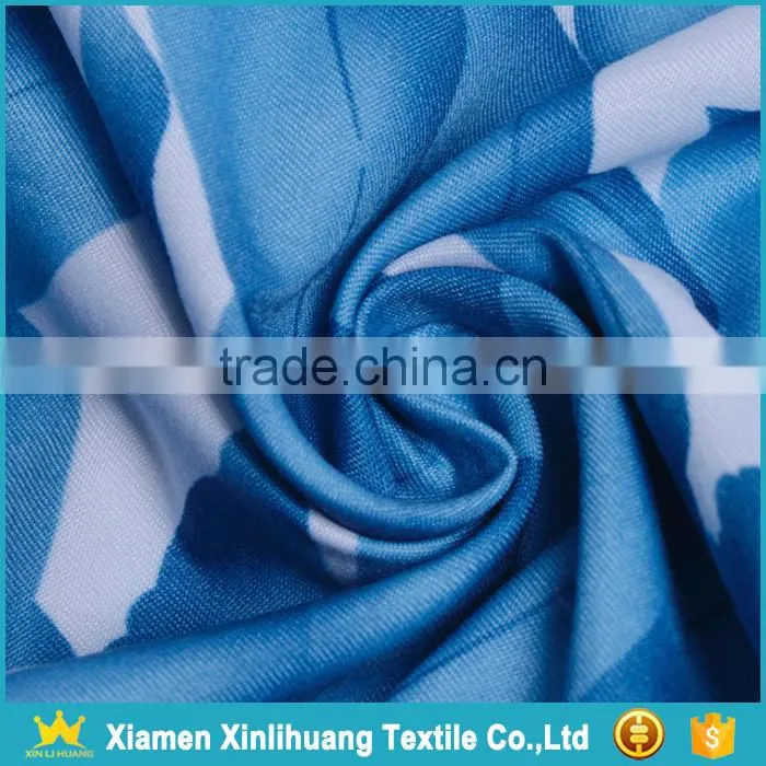 New Fashion Pure Polyester Twill Floral Printed Peach Skin Fabric for Shorts