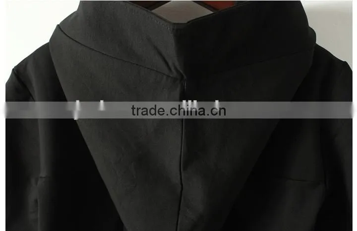 high quality custom 100% cotton men's short sleeve blank black wizard hoodie