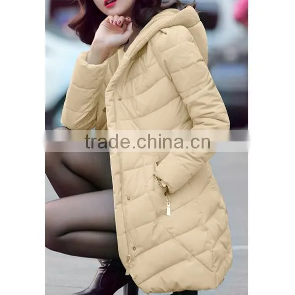 2015 Hot Selling Ladies Winter Light Collect Waist Padded Jacket