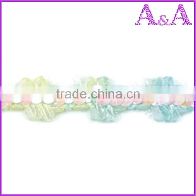 2017 nice embroidery sequin decorative lace trim (YFT-099)