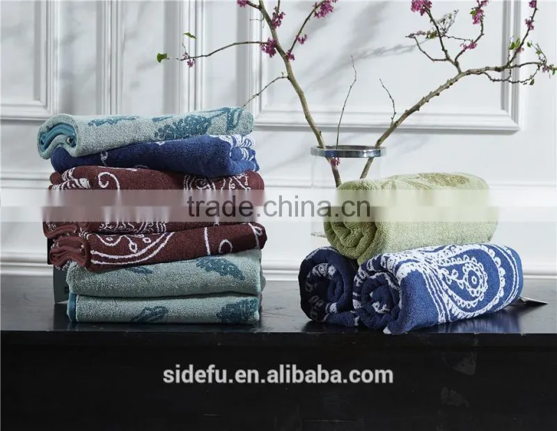 Custom Textured Warm 100 Cotton Noble Yarn Dyed Bath Towel