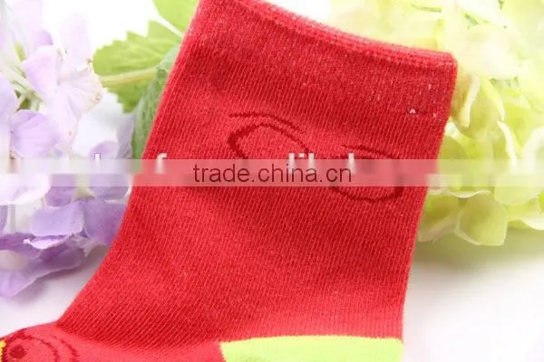 autumn&winter high quality 100%cotton children terry thick socks