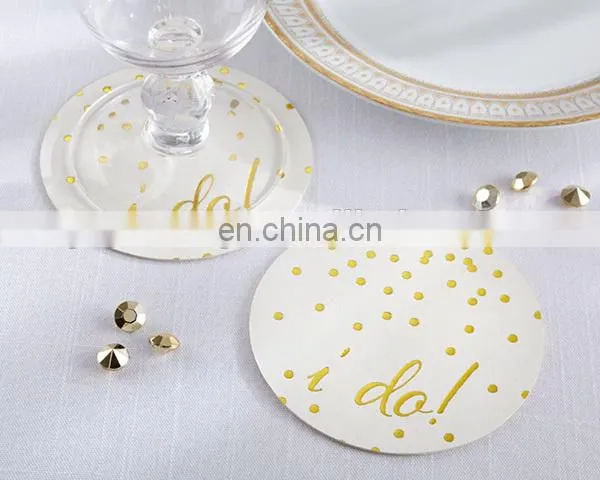 "I Do!" Paper Coasters Cheap Customised Wedding Party Decorations