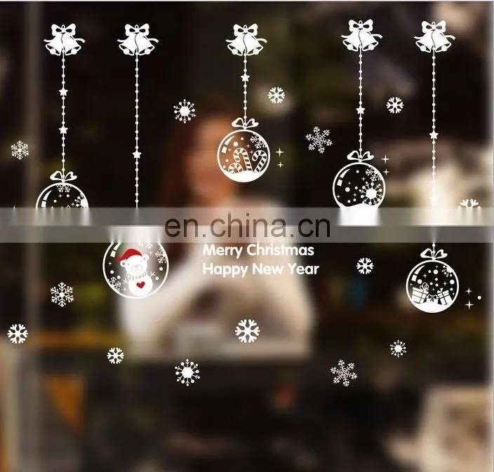Christmas New Year Ball and Bell Removable Window/Wall Sticker Christmas Decoration
